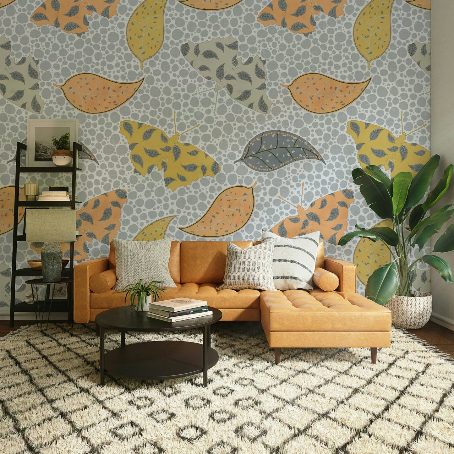 Nature-inspired butterfly wallpaper texture

