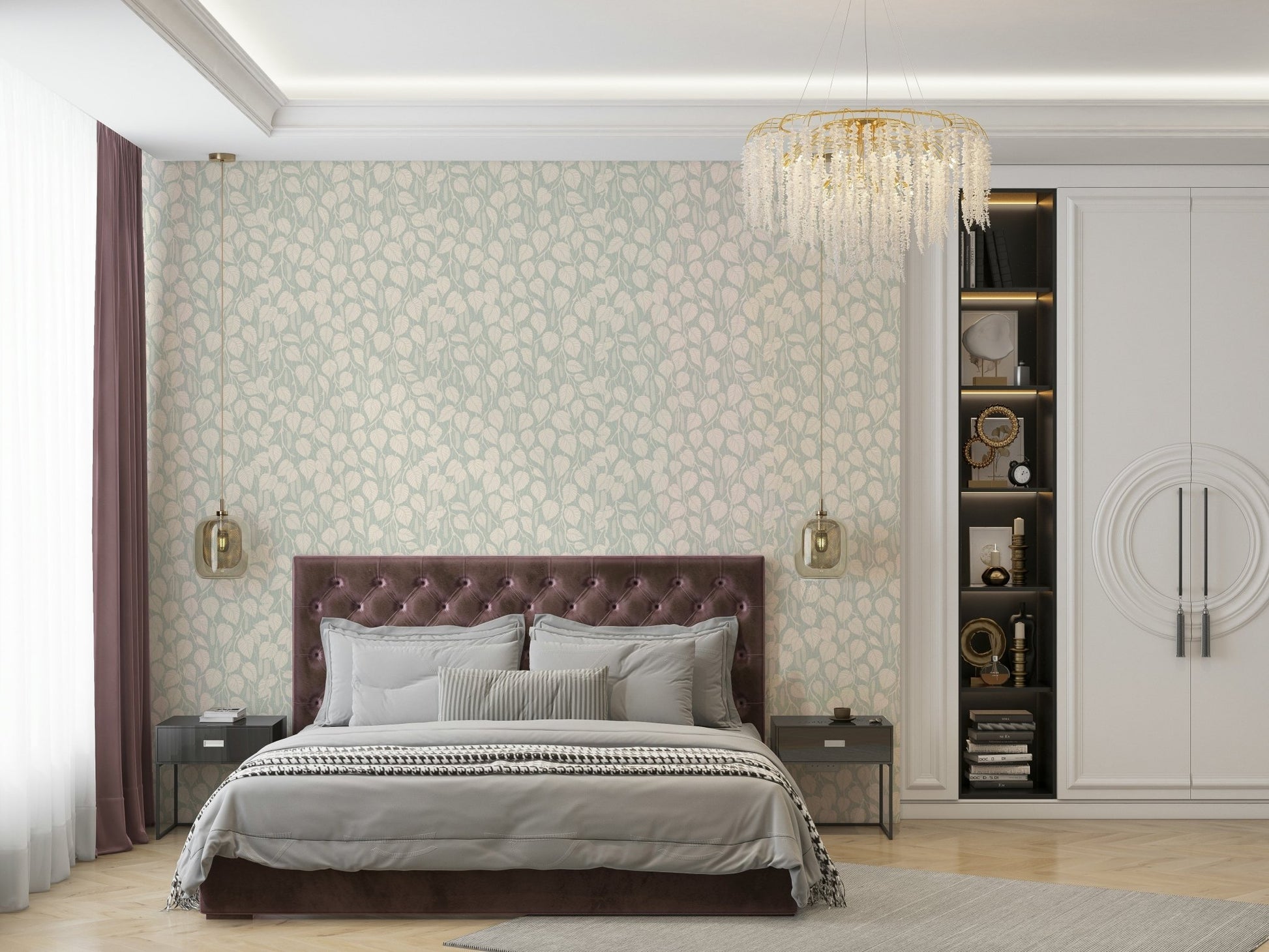 Elegant birch tree wall decor design GD474

