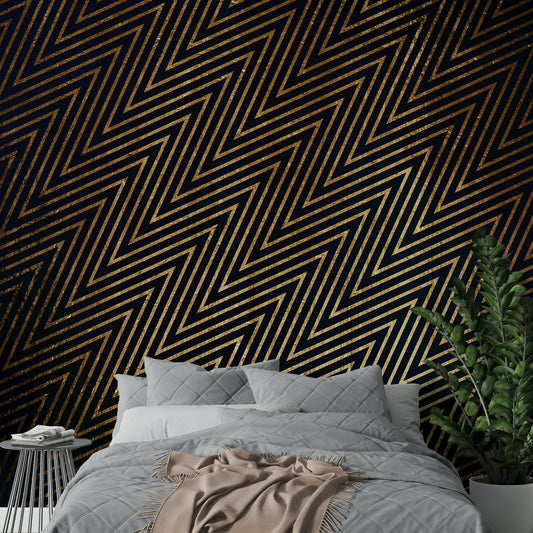 Diamonds At Night wall mural in dark tones
