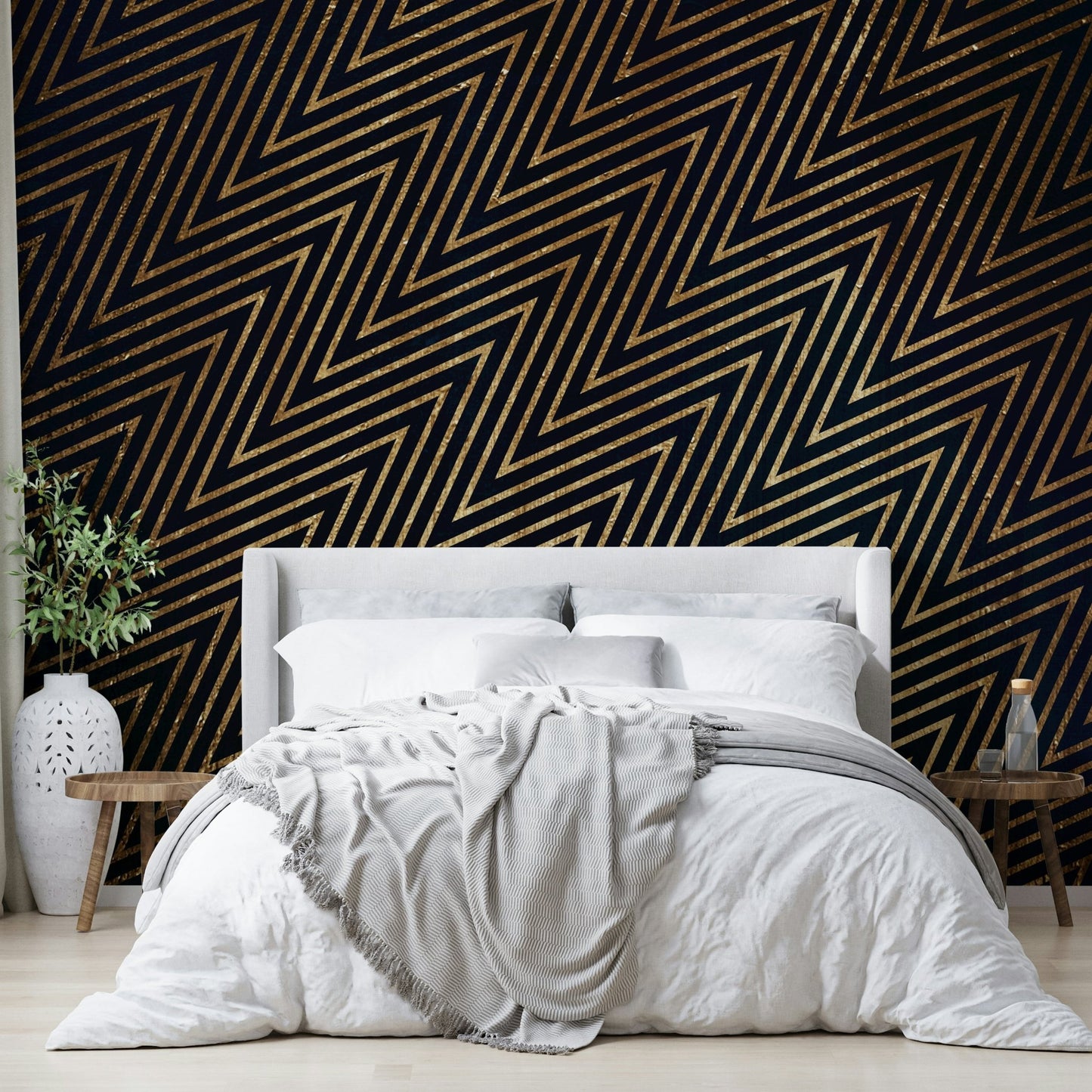 Night-inspired diamond pattern wallpaper
