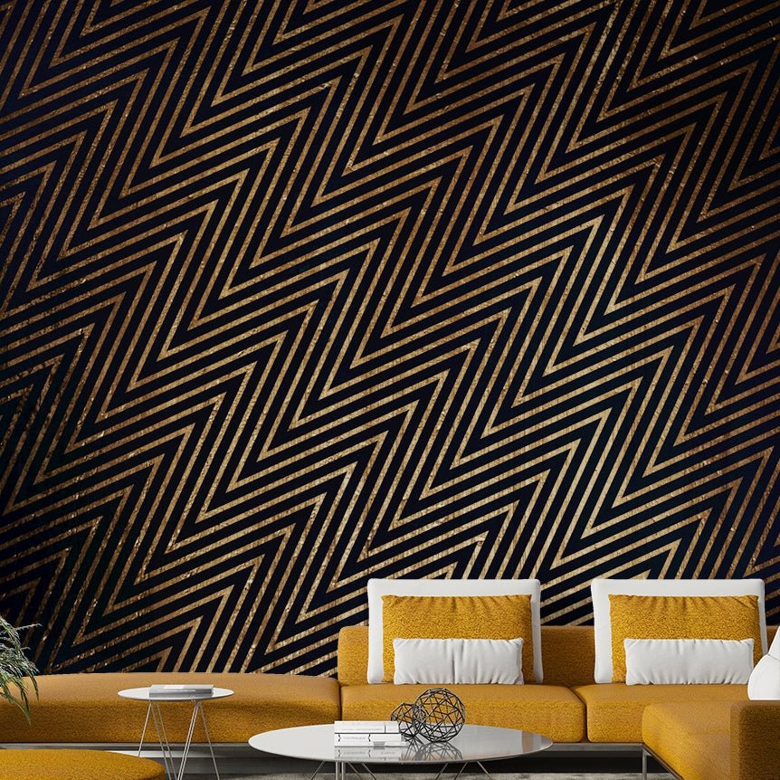 Wallpaper for walls with graphic geometry

