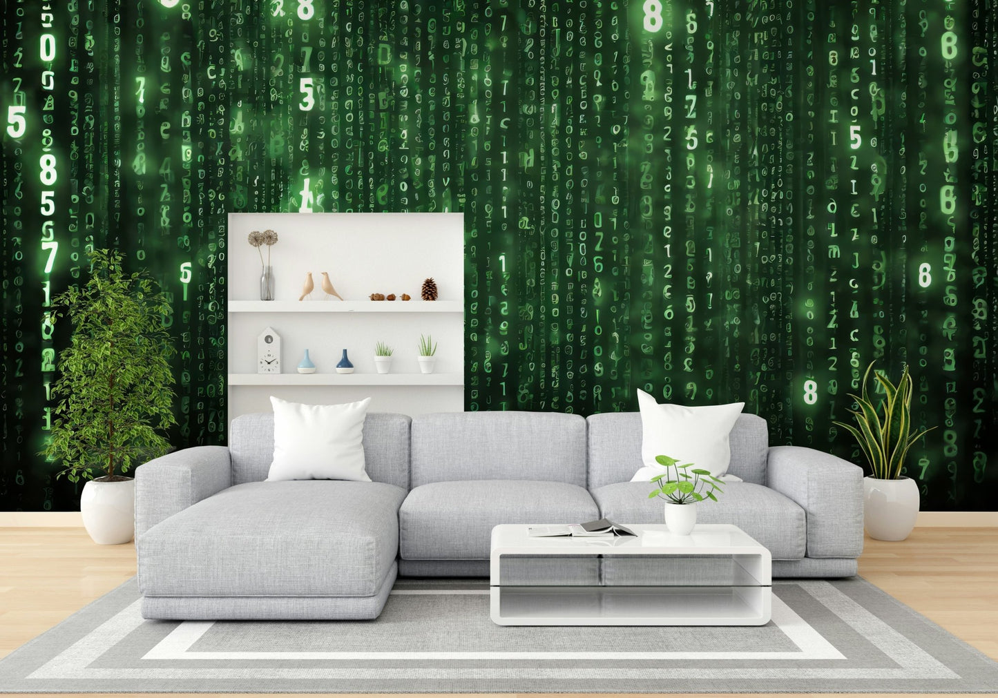 Digital falling code design wallpaper


