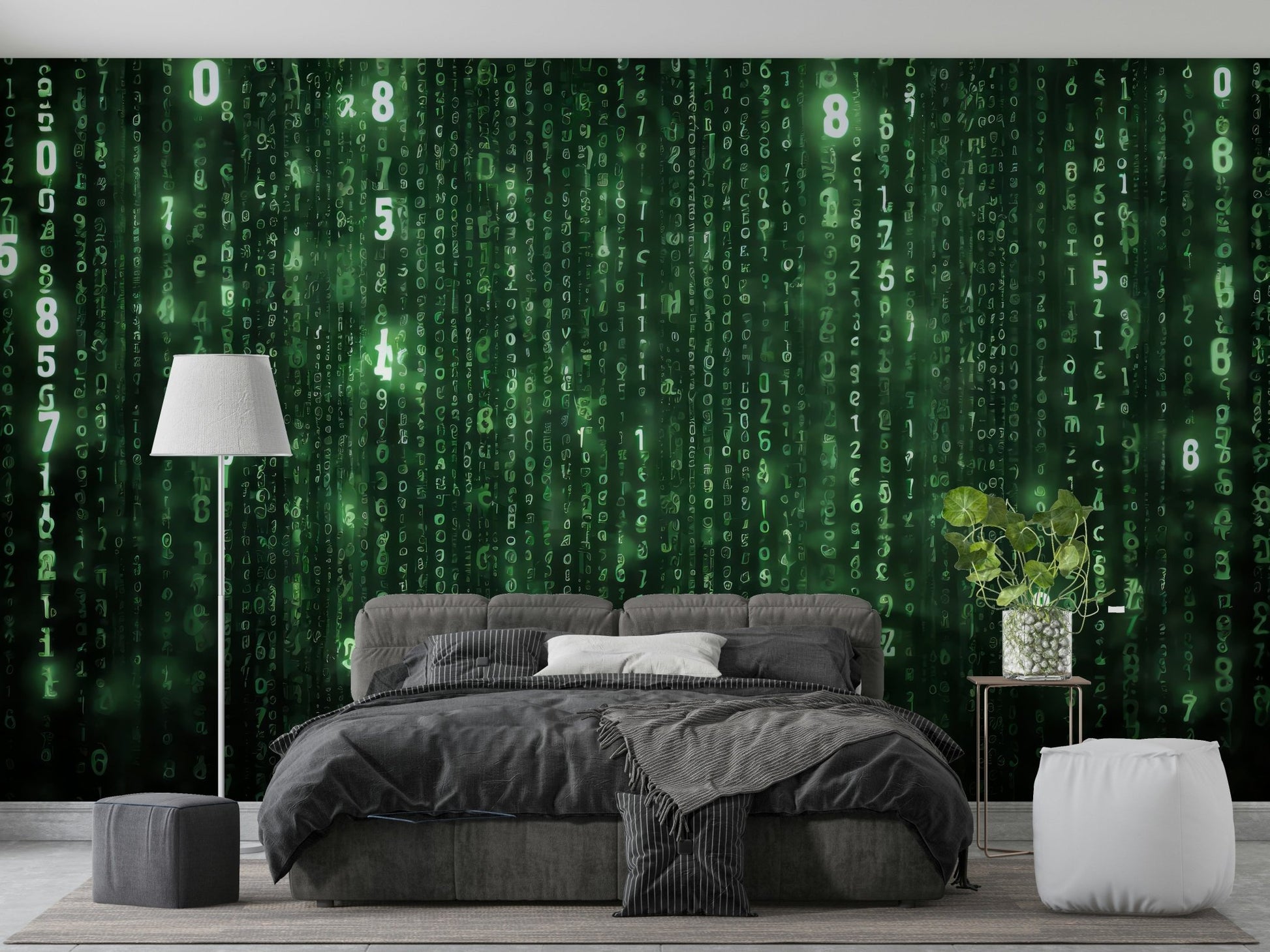 Cyber theme mural wallpaper for gaming room

