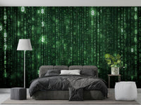 Cyber theme mural wallpaper for gaming room

