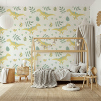 Charming pattern ideal for a Dino Nursery Wallpaper accent.