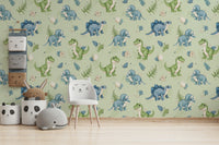 Dino Pals wallpaper for toddler’s room

