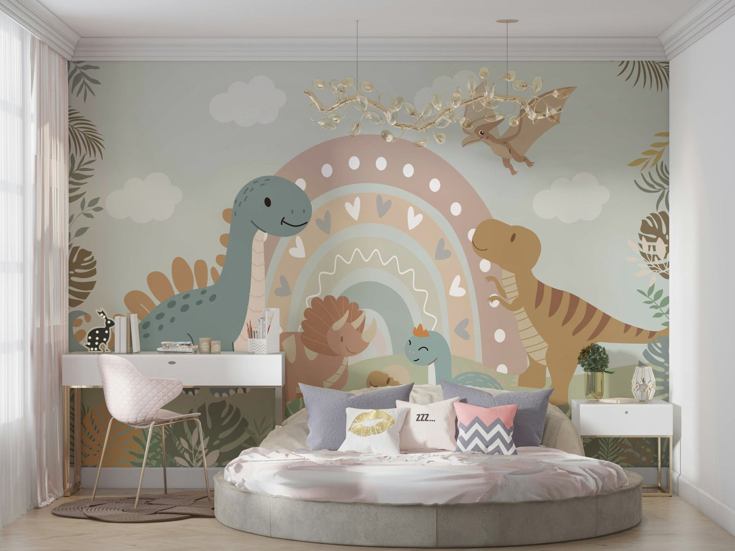 The colors are soft and gentle, with a bright, pastel palette.

