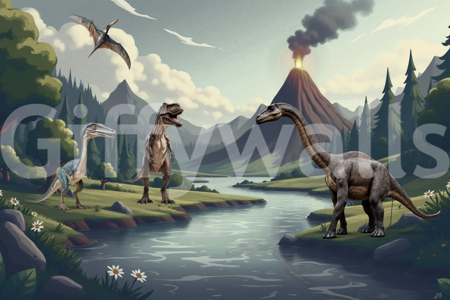 Dino river valley, peaceful and calm

