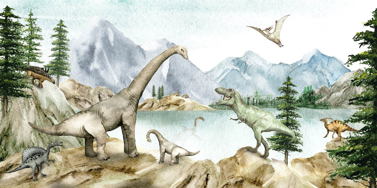 Dino Dreamland Wallpaper Murals in your room — zoomed