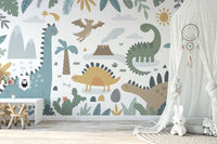 Dinosaur Design Wall Mural - Giffywalls