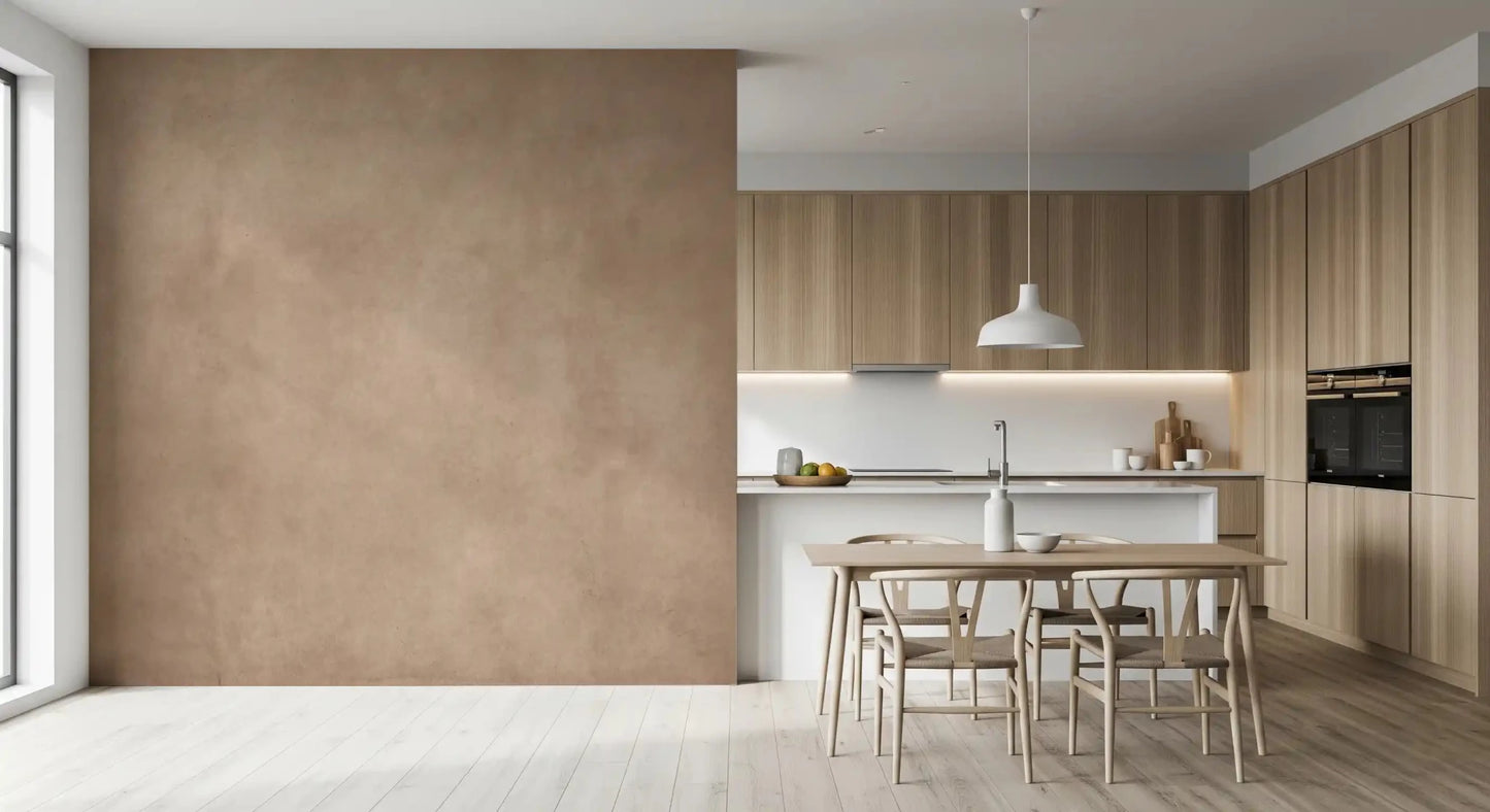 Smooth matte texture defines the look of Dirty Paper Blush wall mural finish