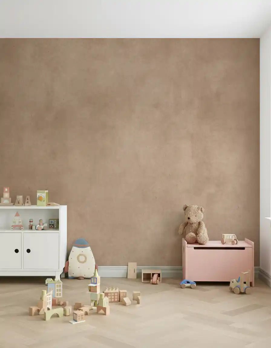 Gentle pink tones spread through Dirty Paper Blush wall mural textured background