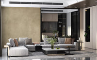 Living room wall featuring Dirty Paper Chamois wall mural with light matte finish, GD9232