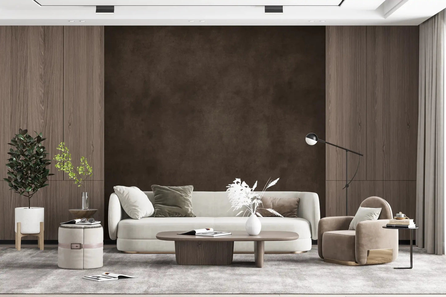 Dirty Paper Chocolate wall mural showing rich brown tones and subtle variation, GD9233