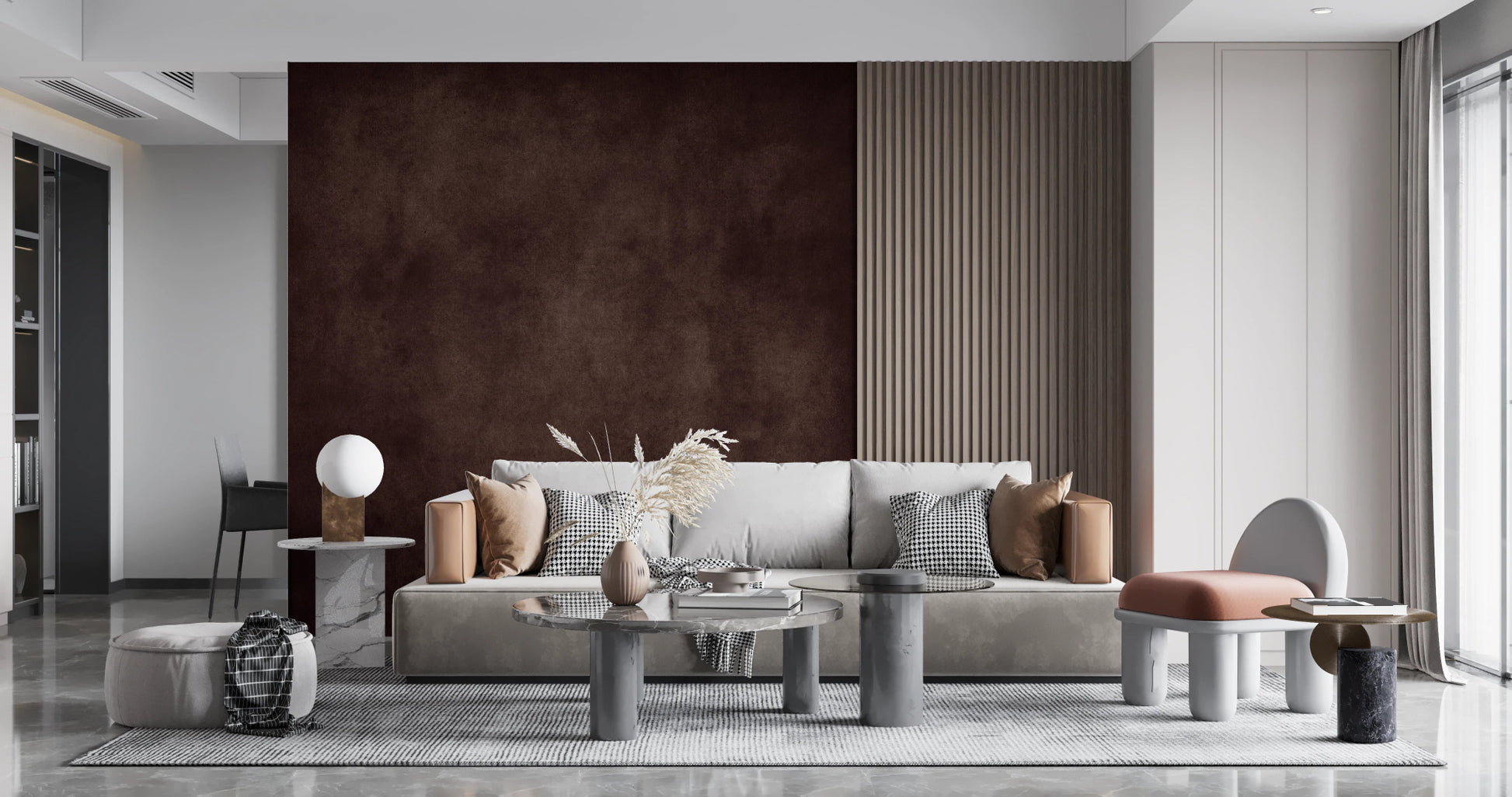 Dirty Paper - Cognac Wall Mural