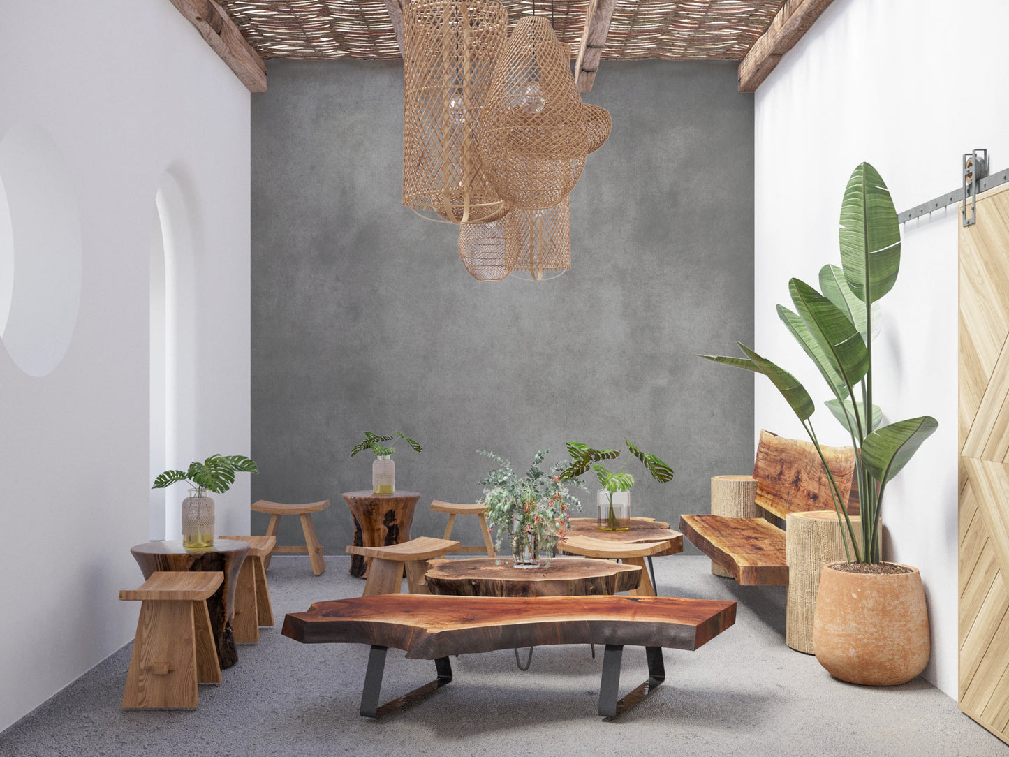 Dirty Paper - Greige Wall Mural