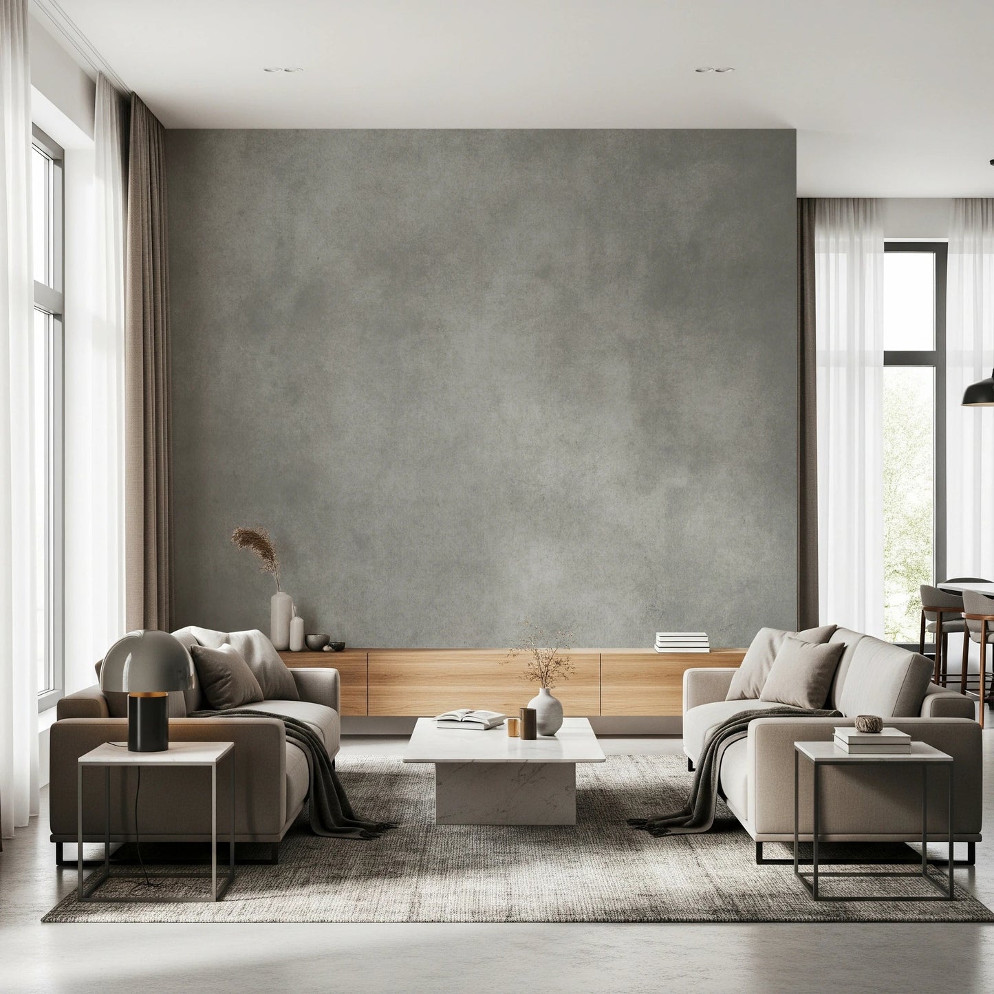 Dirty Paper - Greige Wall Mural