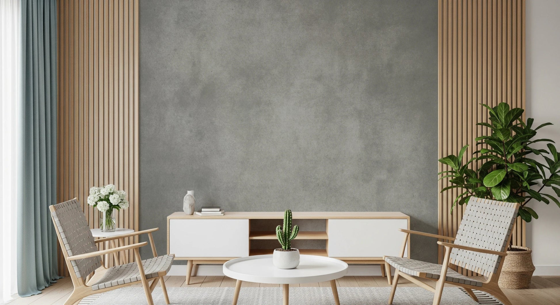 Dirty Paper - Greige Wall Mural