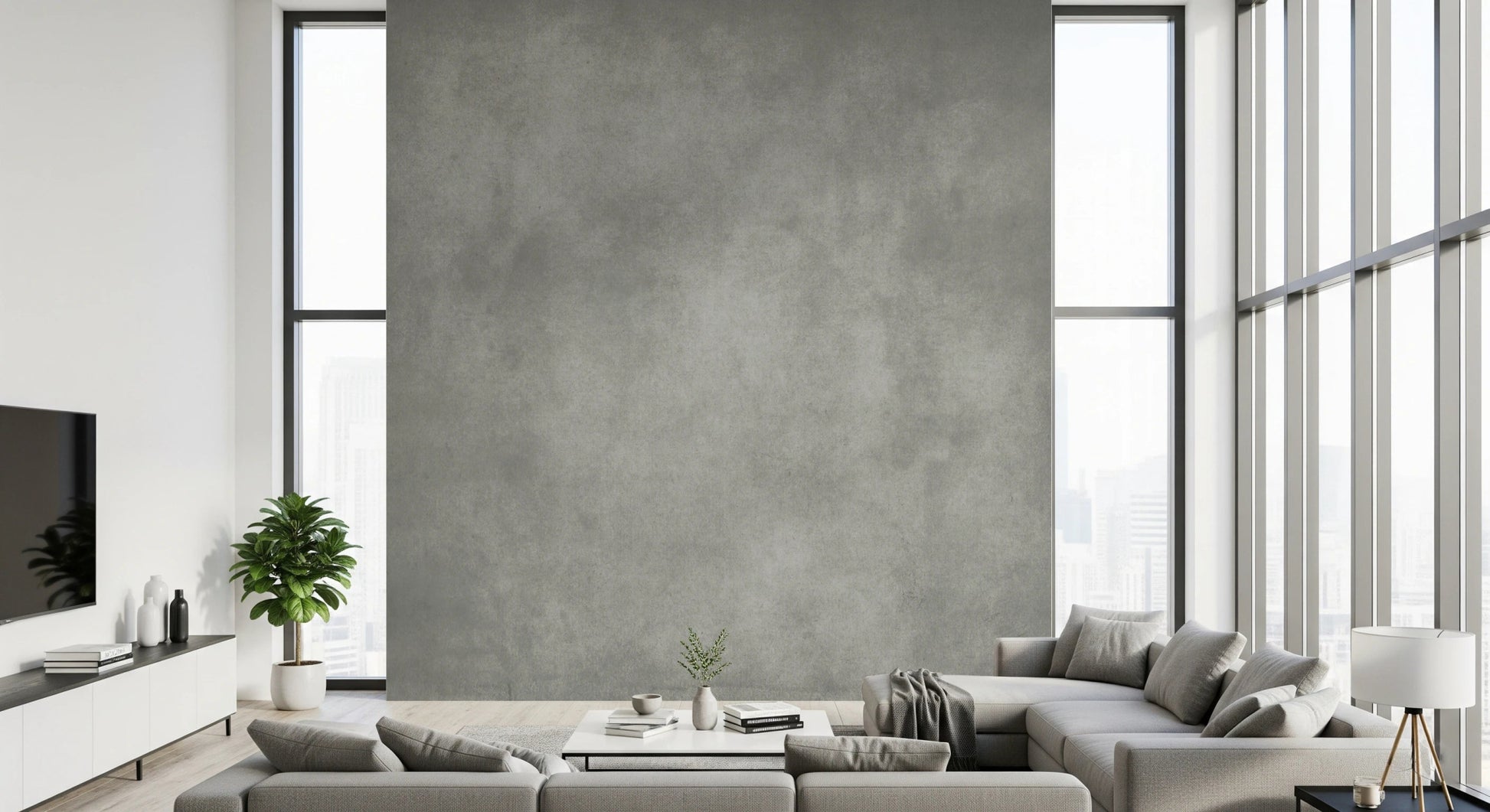 Dirty Paper - Greige Wall Mural