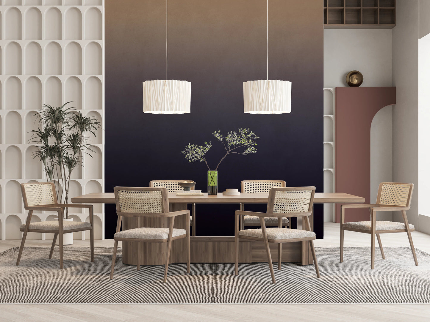 Dirty Paper - Ombre Dusk Wall Mural