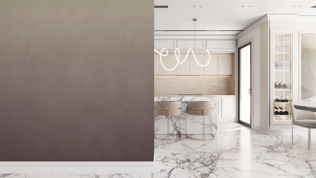 Dirty Paper - Ombre Lilac wall mural with dusty lilac tonal depth