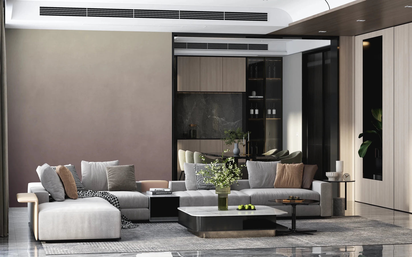 Dirty Paper - Ombre Lilac Wall Mural