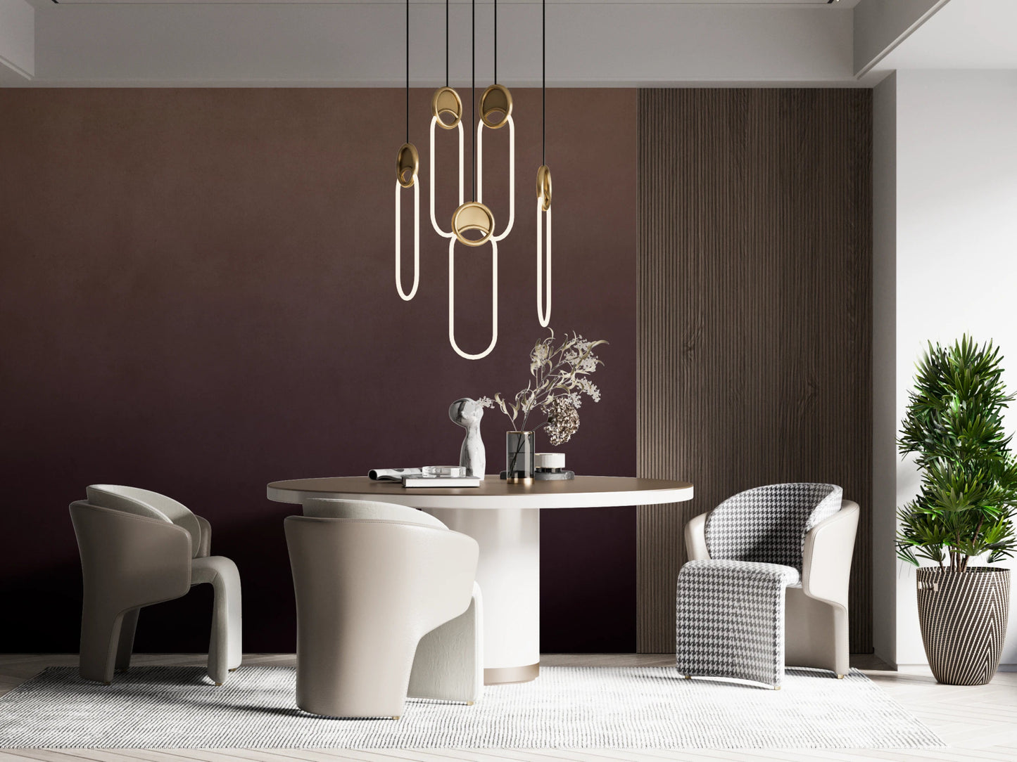 Dirty Paper - Ombre Plum Wall Mural