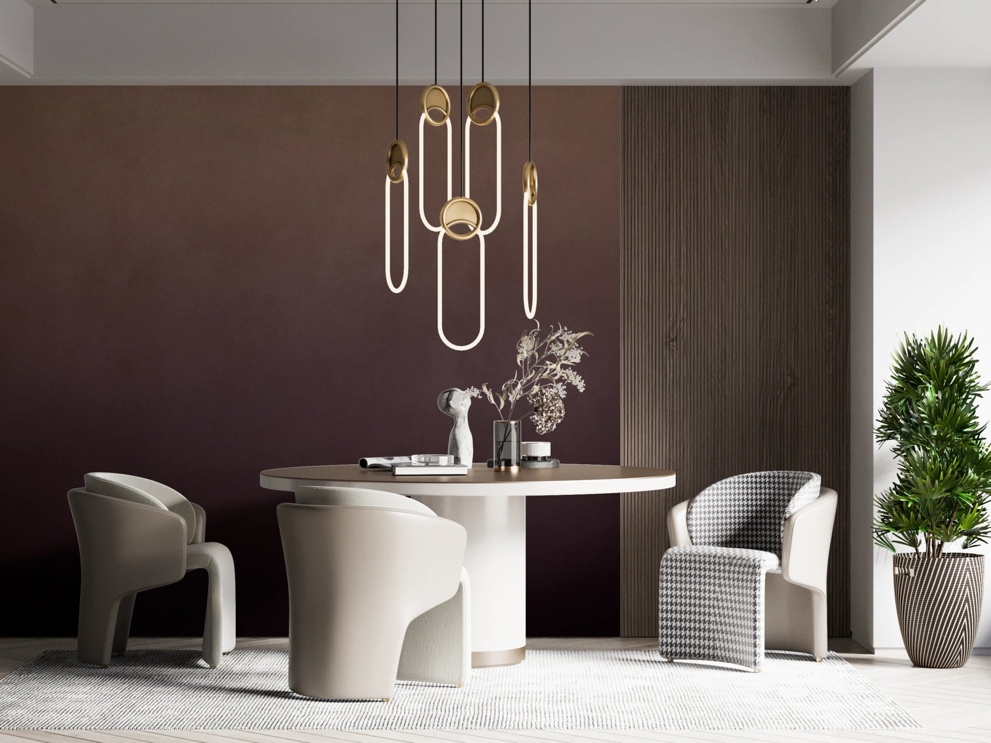 Dirty Paper - Ombre Plum Wall Mural