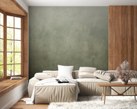 Open interiors look more grounded with Dirty Paper Ombre Sage Wall Mural texture