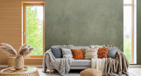 This lounge corner feels calmer with Dirty Paper Ombre Sage Wall Mural in view