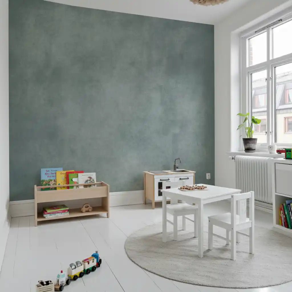 Soft blue textured surface in Dirty Paper Pool wall mural with worn finish, GD9235