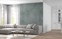 Living room styled with Dirty Paper Pool wall mural in soft blue texture, GD9235