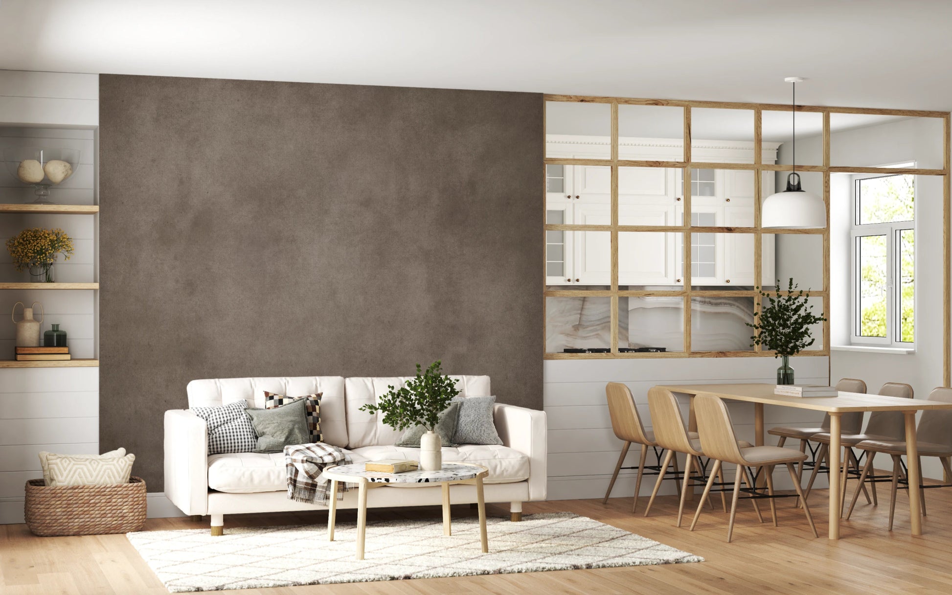 Dirty Paper - Taupe Wall Mural