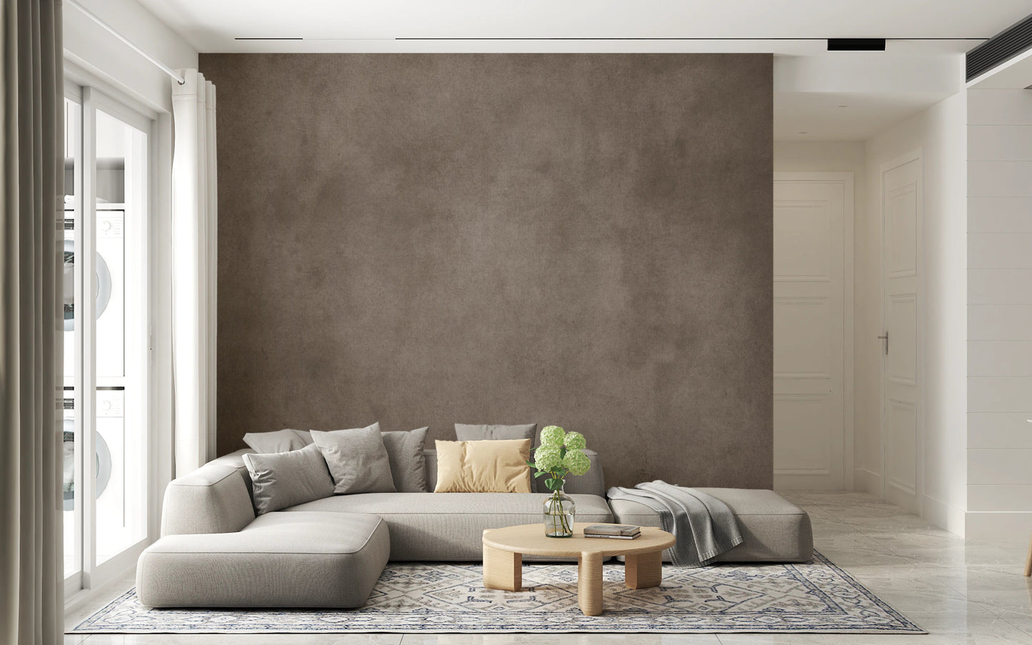Dirty Paper - Taupe Wall Mural