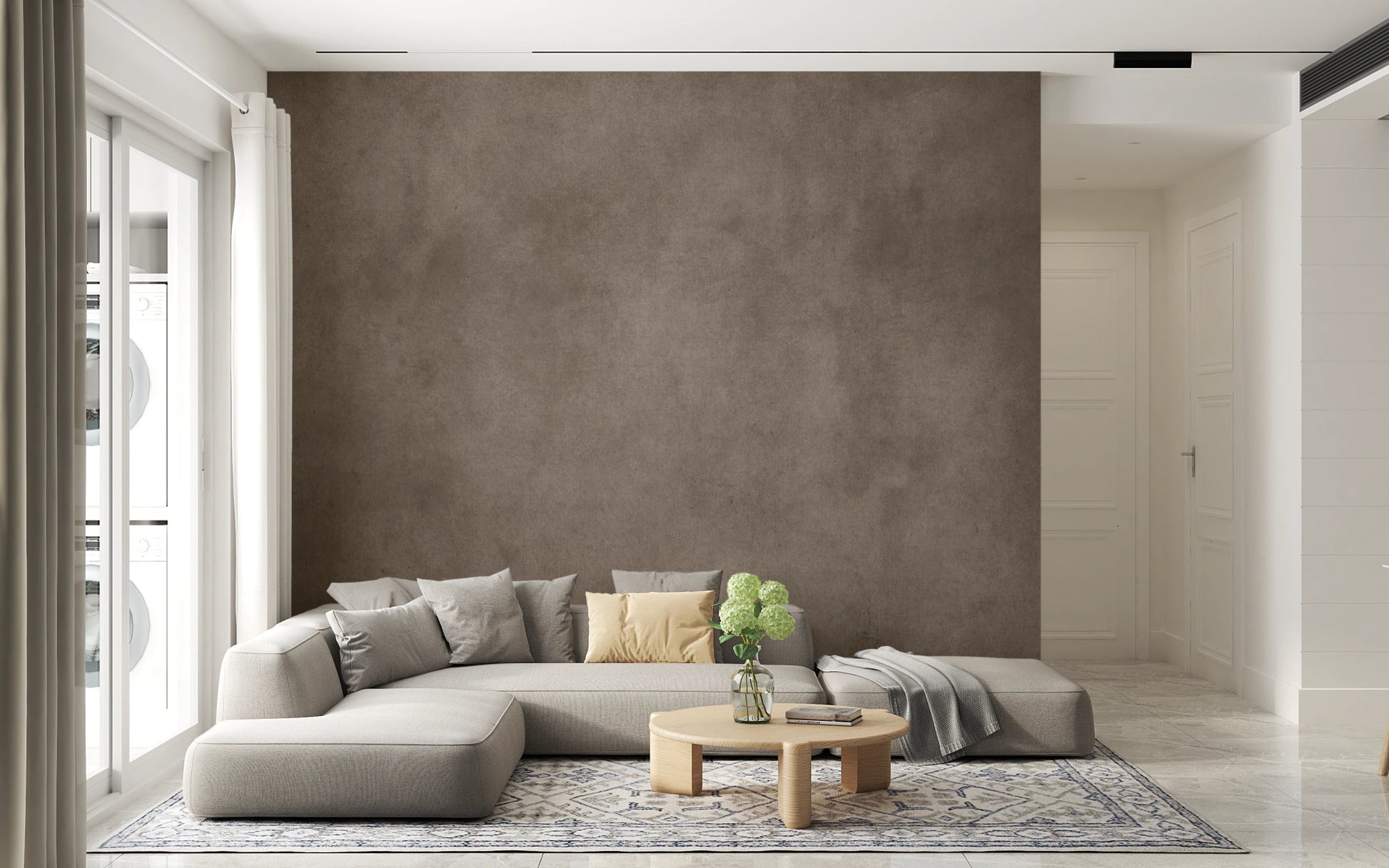 Dirty Paper - Taupe Wall Mural