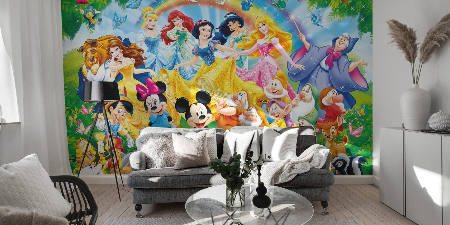 Animated Disney wall mural for playful interiors
