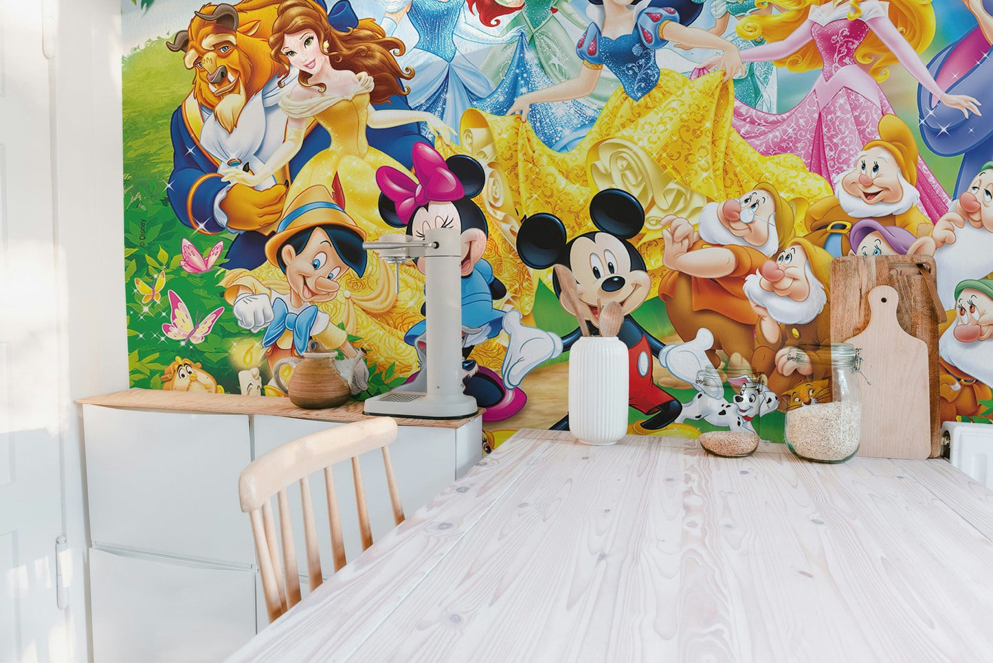 Cartoon-inspired Disney animated dynasty mural design
