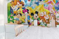 Cartoon-inspired Disney animated dynasty mural design
