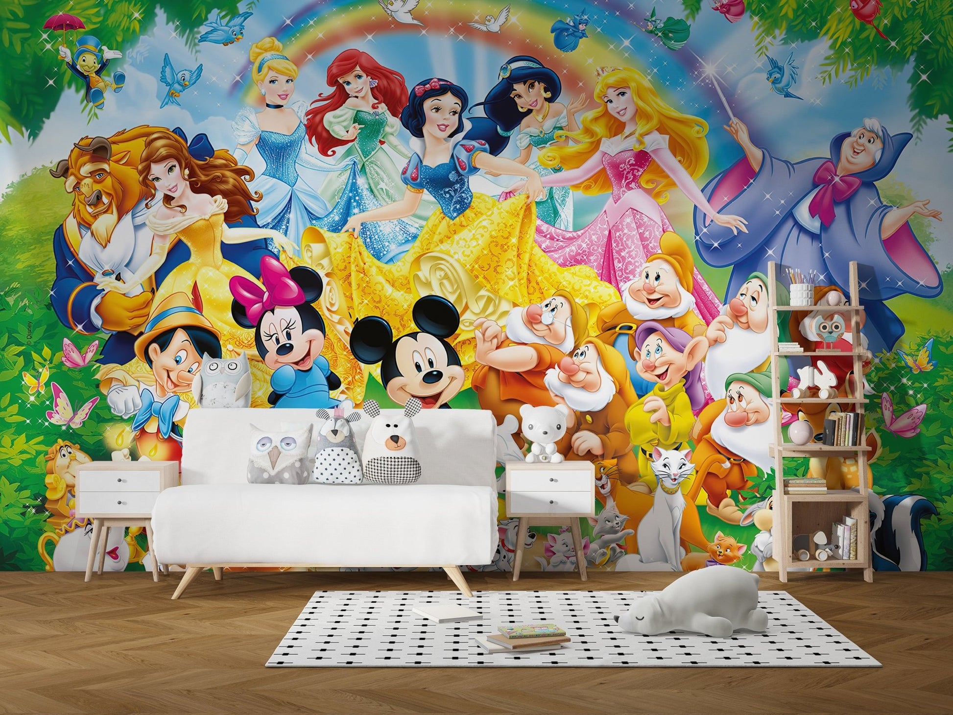 Colorful Disney animated dynasty wallpaper mural
