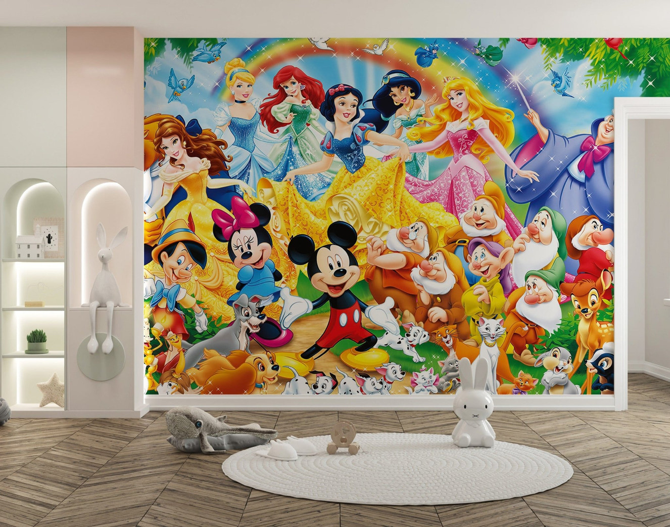 Disney animated dynasty wall mural for kids
