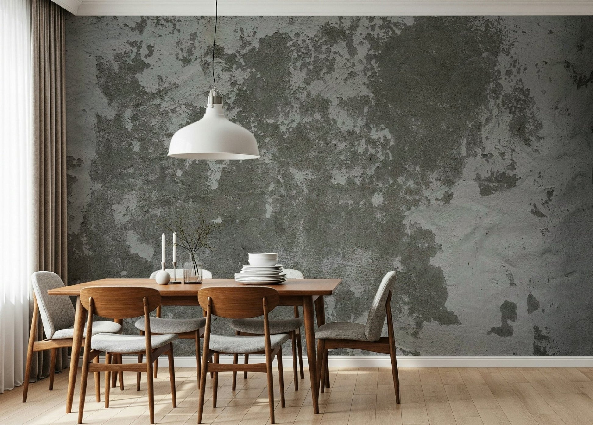 Close-up of the Distressed Wall's aged plaster texture., GD6060