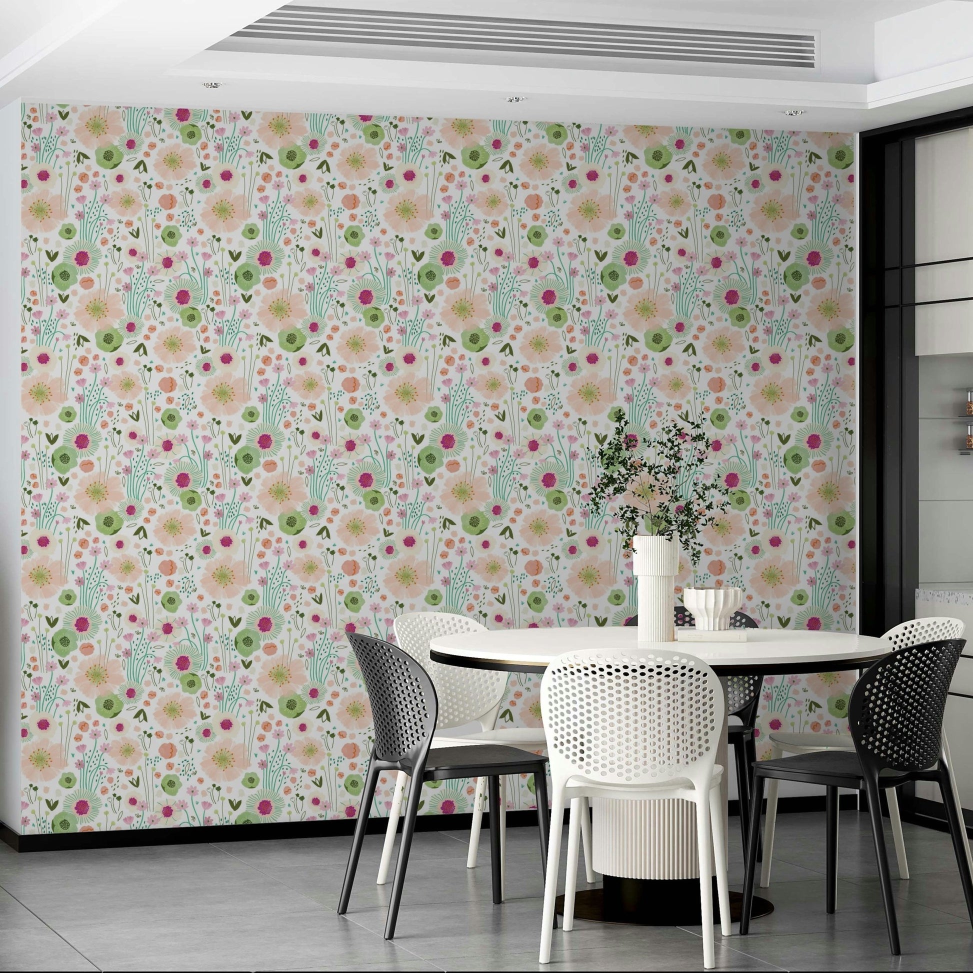 Wallpaper for walls with ditsy design

