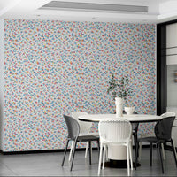 Bright floral mural wallpaper

