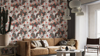 Unity and diversity crowd art design wallpaper, B348