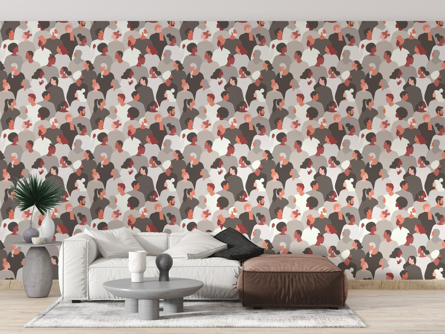 Artistic human figures-themed wallpaper art, B348