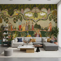 Flowering trees and sacred animals appear in Serenade mural, GD8967