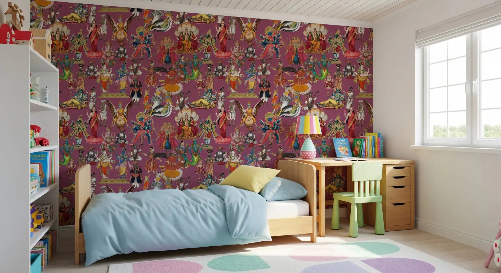 Divine Indian Pantheon Wall Mural