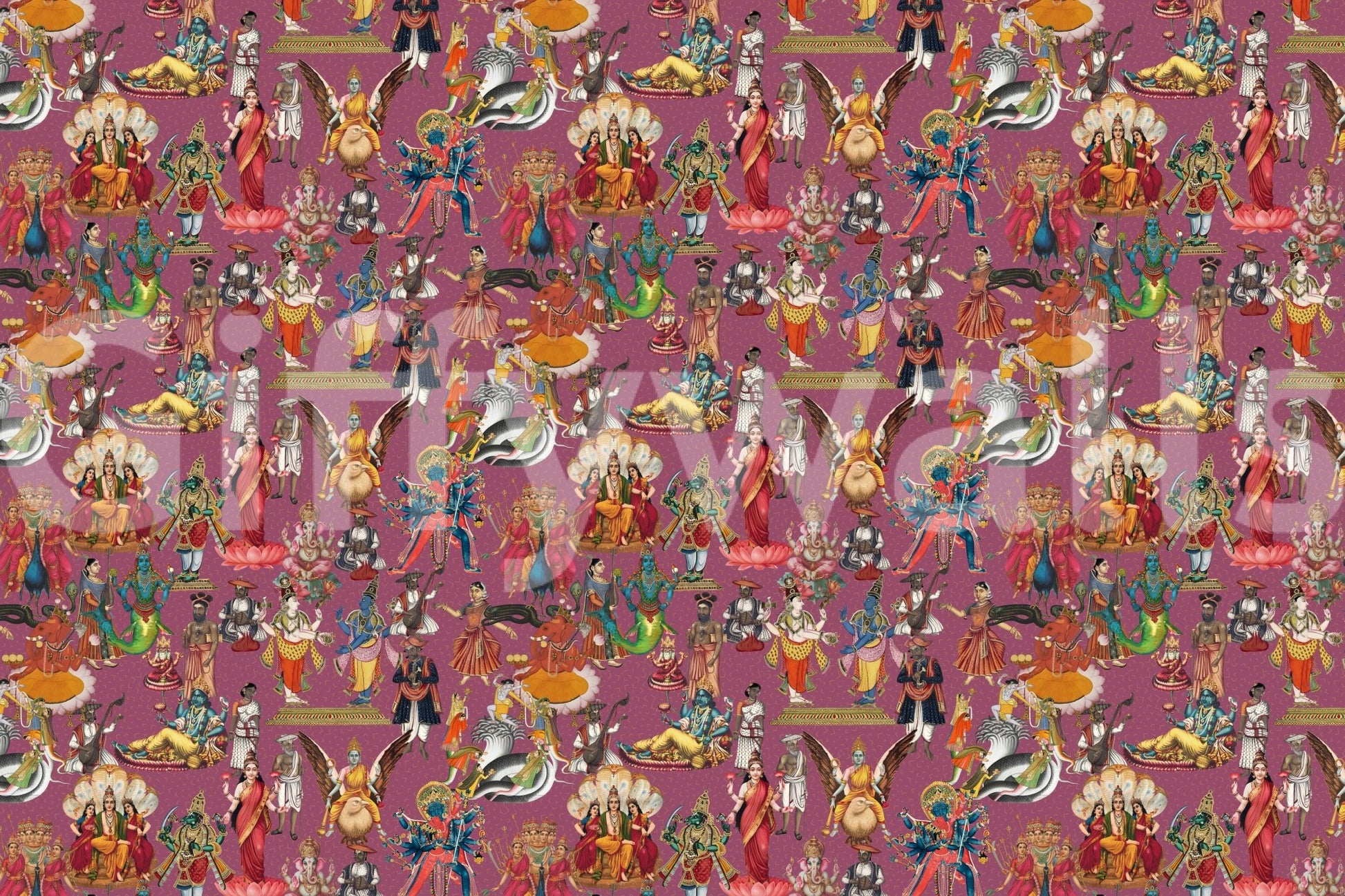 Divine Indian Pantheon Wall Mural