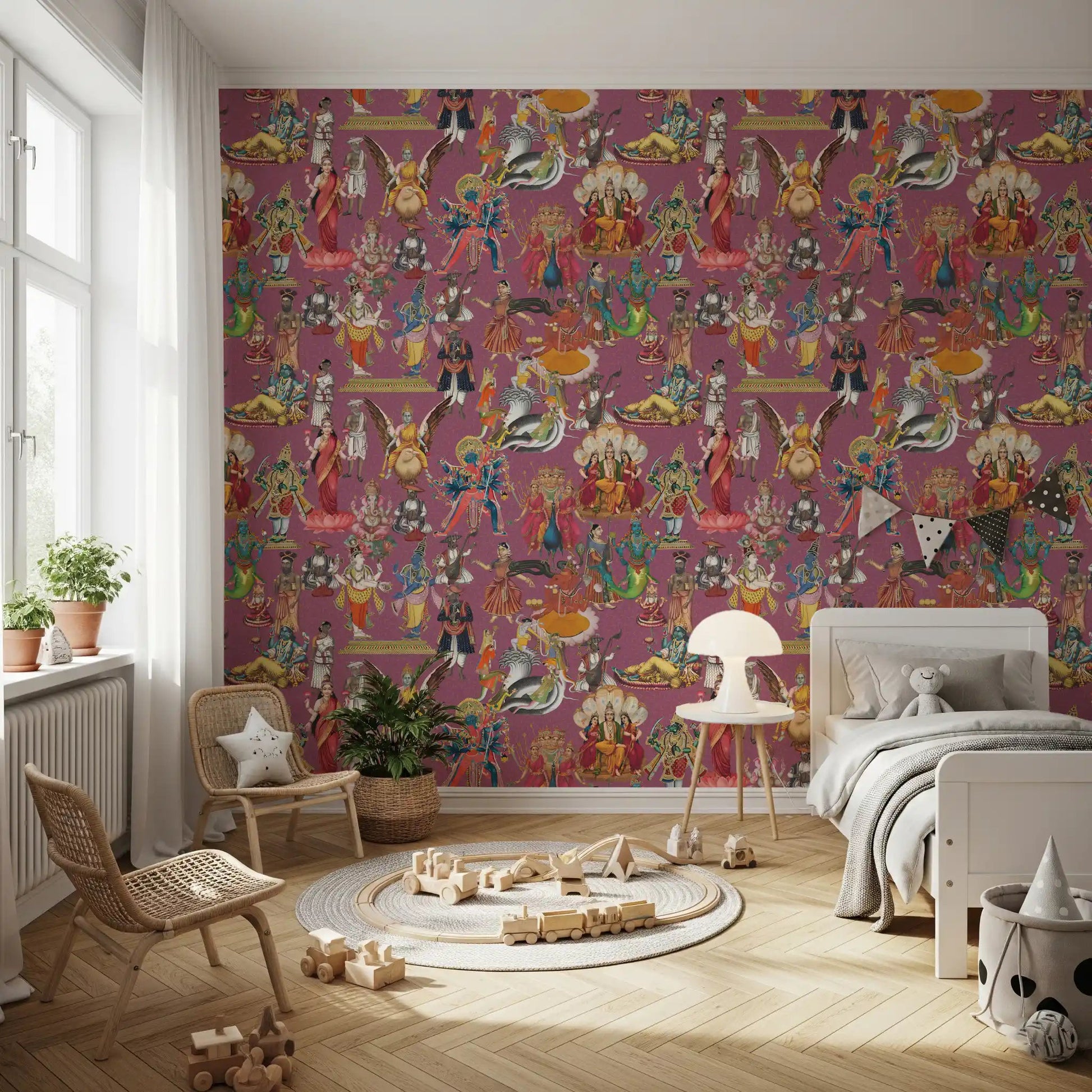 Divine Indian Pantheon Wall Mural