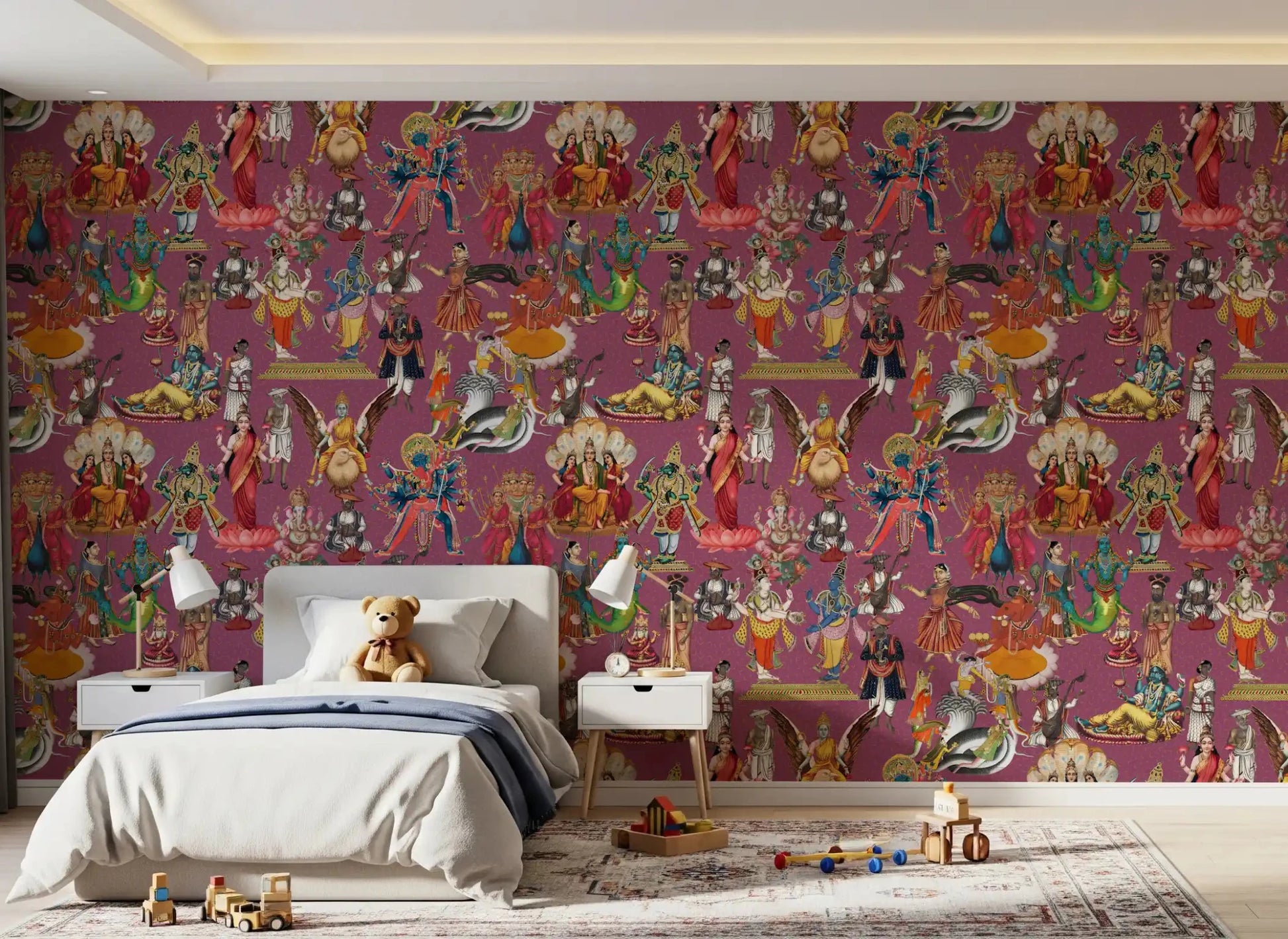 Divine Indian Pantheon Wall Mural